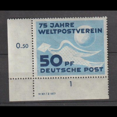 DDR-Druckvermerke: 75 Jahre UPU (DV)