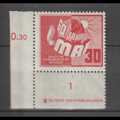 DDR-Druckvermerke: 1. Mai 1950 (DZ)