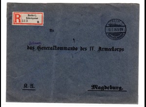 Eigeschriebener Brief aus dem Kabinettpostamt ("KA")