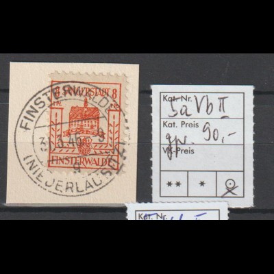 Finsterwalde, Nr. 5a V bII auf Briefstück, geprüft Kunz BPP