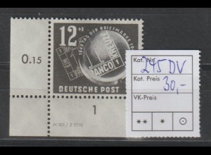 DDR-Druckvermerke: Tag der Briefmarke 1949, **