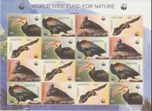 Lesotho WWF Große Vögel Kleinbogen