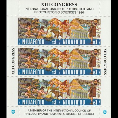 Niuafo Prähistorischer Kongress 1996, Kleinbogen