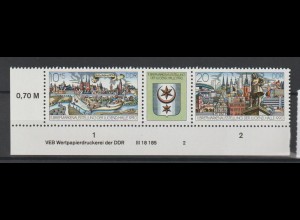 DDR Druckvermerke: Briefmarkenausstellung Halle (1990)