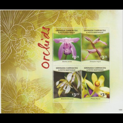 Grenada: Orchideen Kleinbogen und Block