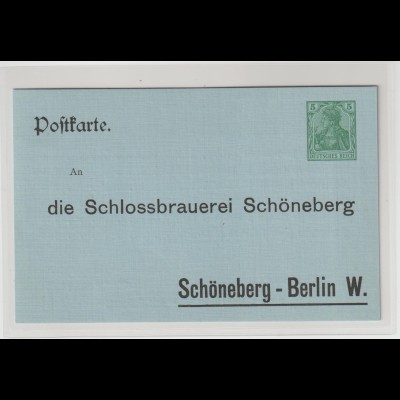 DR Privatganzsache PP 27: Bestellkarte Brauerei Schöneberg