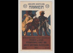 DR Privatganzsache PP 27: Kunst- und Gartenbauausst. Mannheim 1907
