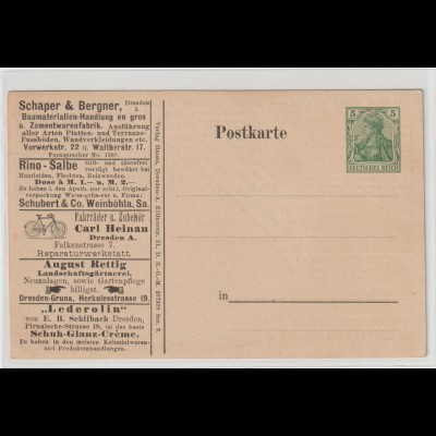 DR Privatganzs. PP 27: Inseratenkarte; Dresdner Firmen