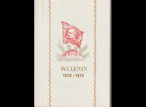 DDR-Gedenkblatt: Lenin in Fahne; "b"