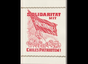 DDR-Gedenkblatt: Solidarität mit Chiles Patrioten