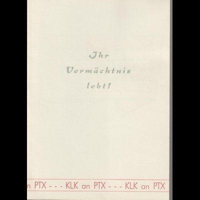 DDR-Gedenkblatt: Ihr Vermächtnis lebt (KLK an PTX)