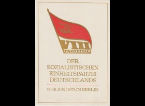 DDR-Gedenkblatt: VIII. Parteitag der SED