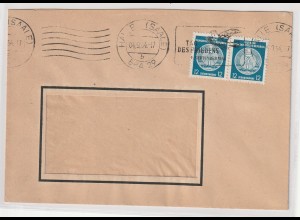 DDR-Dienstpost: Fensterbrief mit MeF Nr. 20, 1. Portoperiode, geprüft