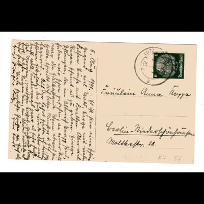 Dt. Besetzung Lothringen: Postkarte mit EF Mi.-Nr. 4