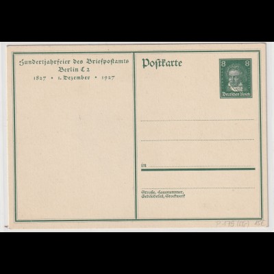Dt. Reich: Ganzsache P 179 (100 Jahre Briefpostamt), ungebraucht