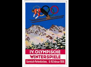 DR Sonderkarte zu den Olymp. Winterspielen 1936