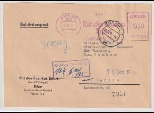 DDR ZKD-Brief an Minister Junker; Anschrift korrigiert durch ZKD-Kontrolle