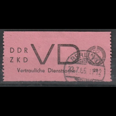 DDR ZKD D 2, gestempelt, Michelwert 350,00