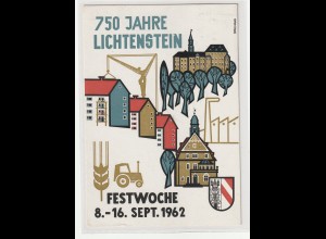 Ereigniskarte 750 Jahre Lichtenstein 1962