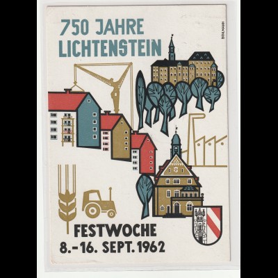 Ereigniskarte 750 Jahre Lichtenstein 1962