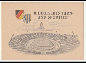 Gedenk-Karte II. Dt. Turn- und Sportfest, 1956