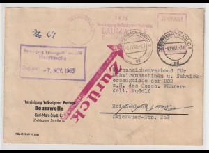 DDR ZKD-Brief: Zurückweisung durch ZKD-Kontrolle