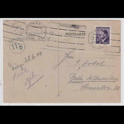 B&M: Ghetto Theresienstadt - Dankeskarte für empfangenes Paket, 26.4.1944