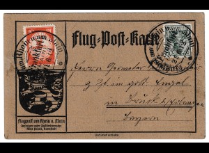 DR., Rhein-Main Flug.-Karte Mi.-Nr. I ab Frankfurt 21.6.