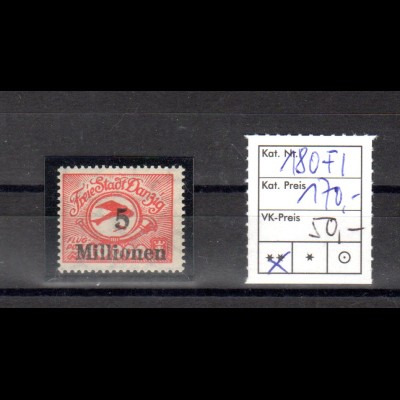 Danzig Mi.-Nr. 180 F1, Postfrisch.