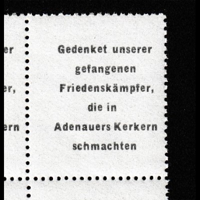 Postkrieg: sog. Adenauermarke postfrisch **