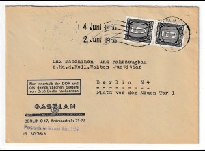 DDR: ZKD-Brief mit 2x 5-Pfg.-Frankatur