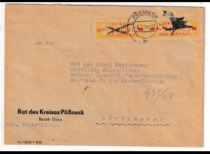 DDR: ZKD-Brief mit 2x Nr.18 I P
