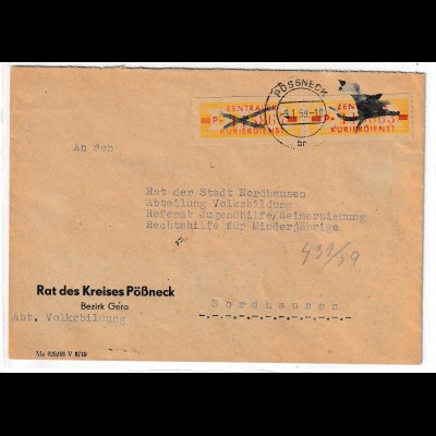 DDR: ZKD-Brief mit 2x Nr.18 I P