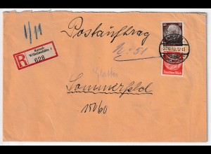 Dt. Reich 1932: 50 Pfg. Hindenburg (Waffel-Wz.) auf Postauftrag