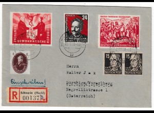 DDR Beeindruckender Auslands-R-Brief mit DCF, DPF u.a.