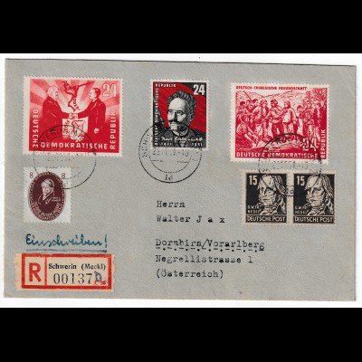 DDR Beeindruckender Auslands-R-Brief mit DCF, DPF u.a.