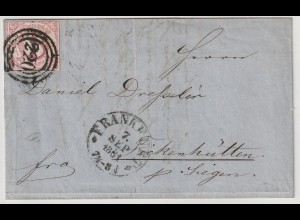 Thurn&T.: Nr. 22 IA auf Brief ab Frankfurt (220), gepr. Sem