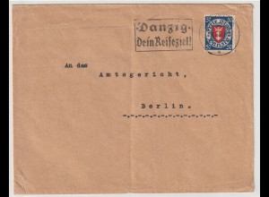 Danzig: Brief nach Berlin mit EF 200 xb, geprüft Tworek BPP