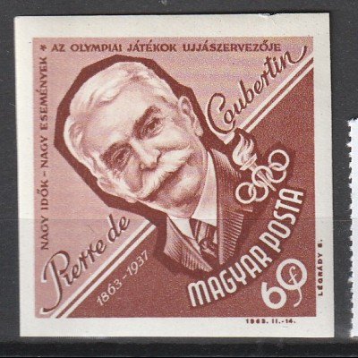 Ungarn geschnitten: Coubertin, MNH **