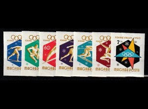 Ungarn geschnitten: Olympische Winterspiele 1960, MNH **