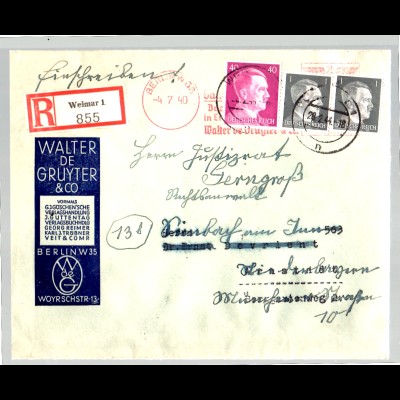 Werbeumschlag Buchhandlung Walter de Gruyter & Co, Berlin W 35