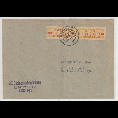 DDR: ZKD-Brief mit Nr. 18 I L (2x)