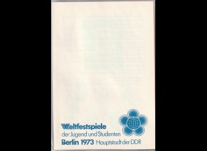DDR-Gedenkblatt, Weltfestspiele 1973