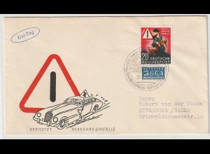 Bund: FDC Verkehrsunfall-Verhütung 1953