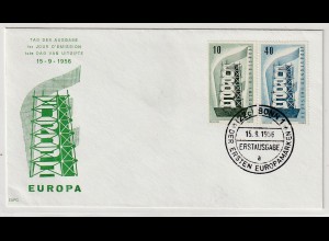 Bund: FDC: Europamarken 1956