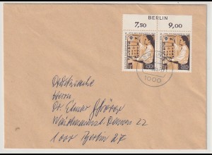 Berlin: Nr. 344 mit Randbedruckung "BERLIN" auf Drucksache