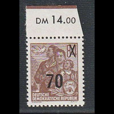DDR 442 XII mit mattem Aufdruck ** (MNH). Gepr. Mayer
