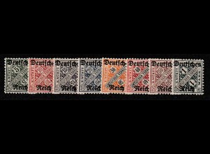 Dt. Reich Dienstmarken 57 - 64, postfrisch (MNH)