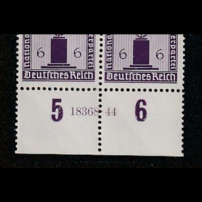 Dt. Reich Dienstmarke 159, 4er-Block, mit HAN, postfrisch (MNH)