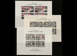 SU: Block 6-8 (Sowjetische Briefmarken), gestempelt, einwandfrei